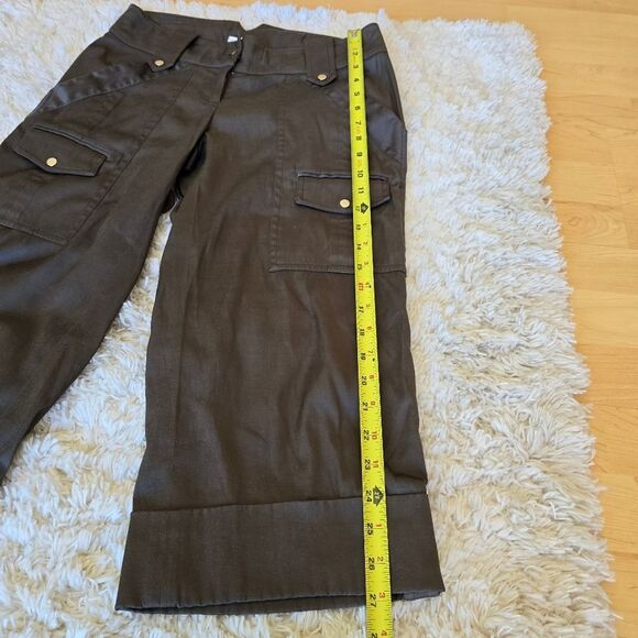 CACHE Vintage Y2k Capri Green Cargo Pants Utility Size 0 Vintage Grunge - Picture 4 of 10